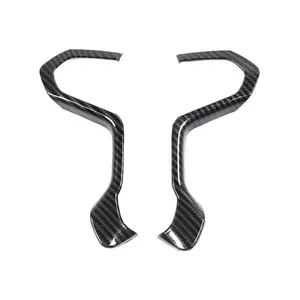 Carbon Fiber Steering Wheel Cover Trim - ABS with High-Quality UV Coating, Easy-to-Install Steeringwheelcover, Cars Accessories for 2014-2018 Chevy Silverado 1500, GMC Sierra 1500 & Suburban Truck