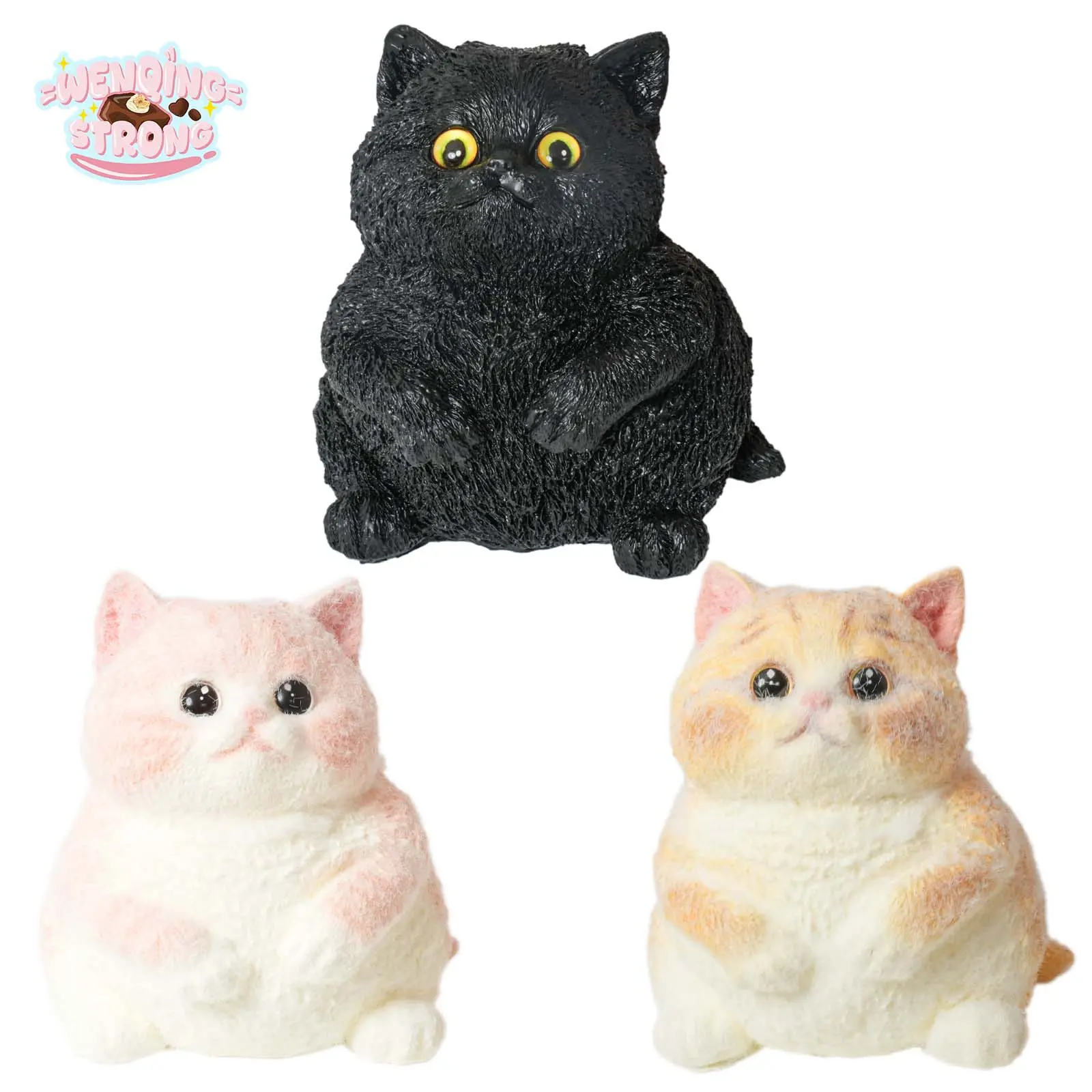 WenQing Taba Squishy Handmade Taba squishies/Animal Yellow Cat (Large Size) Squishy Toys Full silicone reborn squishy, fidget toys, Taba Squishy, Animal Yellow Cat 1043g, Gifts for Girls and Boys