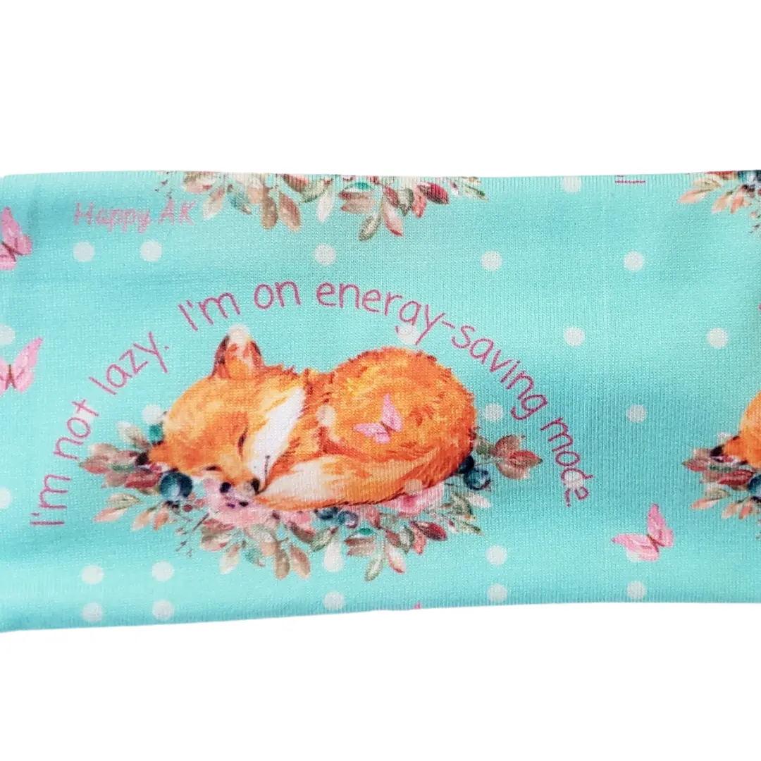 "I'm Not Lazy" Fox Headband