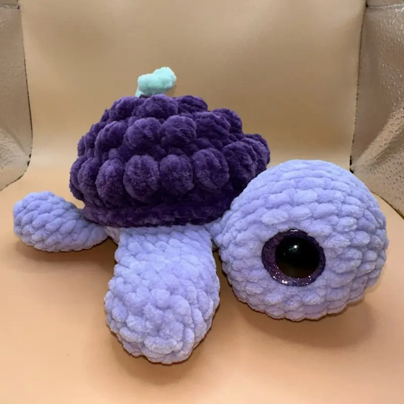 Hand Crocheted Grape Turtle