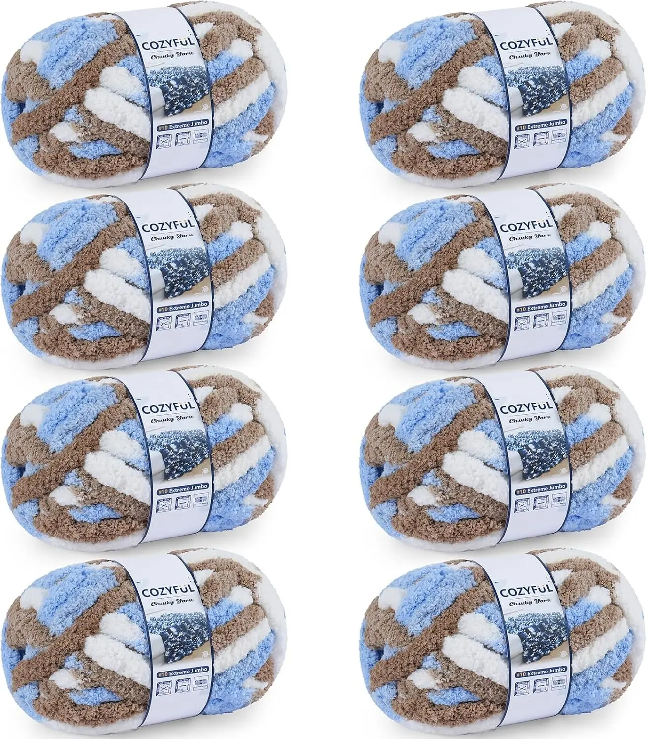 Khaki & Blue & White