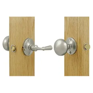 212 MAIN Deltana SDL980U15 Storm Door Latch with Round Tubular Lock - Satin Nickel, Solid Brass, Weatherproof, Corrosion-Proof Door Hardware