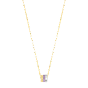 WEWA TUBE LAVENDER CHIP NECKLACE