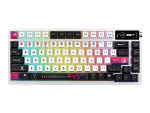 ROG Azoth X 75% custom gaming keyboard - hot-swappable ROG NX V2 Mechanical Switches, dye-sublimated semi-translucent keycaps, OLED display, three-way control knob - Hatsune Miku Edition