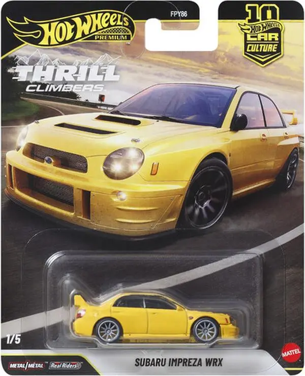 Hot Wheels Premium: Thrill Climbers Subaru Impreza WRX  [COLLECTIBLES] Toy Car, Collectible