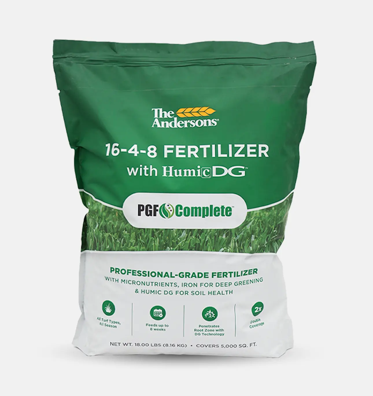 The Andersons PGF Complete Professional-Grade 16-4-8 All-Purpose Lawn Fertilizer with 7% Humic