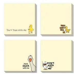 4pcs Duck Sticky Notes Humorous Memo Pad, Playful Duck Illustrations, Creative Gift for Note-Taking and Reminders, Fun Office Supplies for All Ages, Funny Stickers, Adhesive Stickers, Sticker Paper