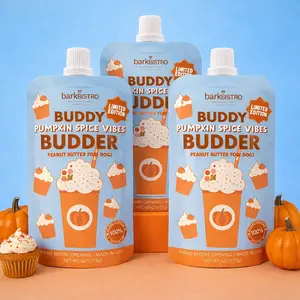 3pk Limited Edition Pumpkin Spice Vibes Peanut Butter for Dogs -  All Natural, Mess Free, Perfect for Enrichment,Training, Traveling