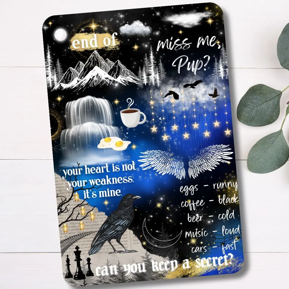 Raven Holographic Cardstock Clear Case Insert for Kindle | Romance Book Lover Gift | Bookish Stickers for Kindle | Kindle Decorating Accessories | Booktok Smartphone Aesthetic Cover | Raven