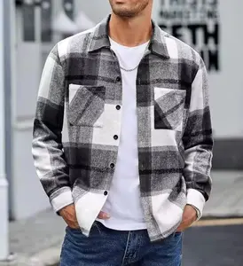 Men's High-end Warm Plaid Flannel Shirt Autumn Winter Thick Oversize S-4XL Medium Fit Stylish Casual Wear
