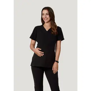 Maternity One Pocket Top Black
