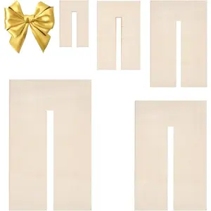 5Pcs Bow Maker Templates, Wood Tie Boards Craft Sewing Tool for Ribbon Making Hair and Gift Bows Crafts, Slot: 8mm