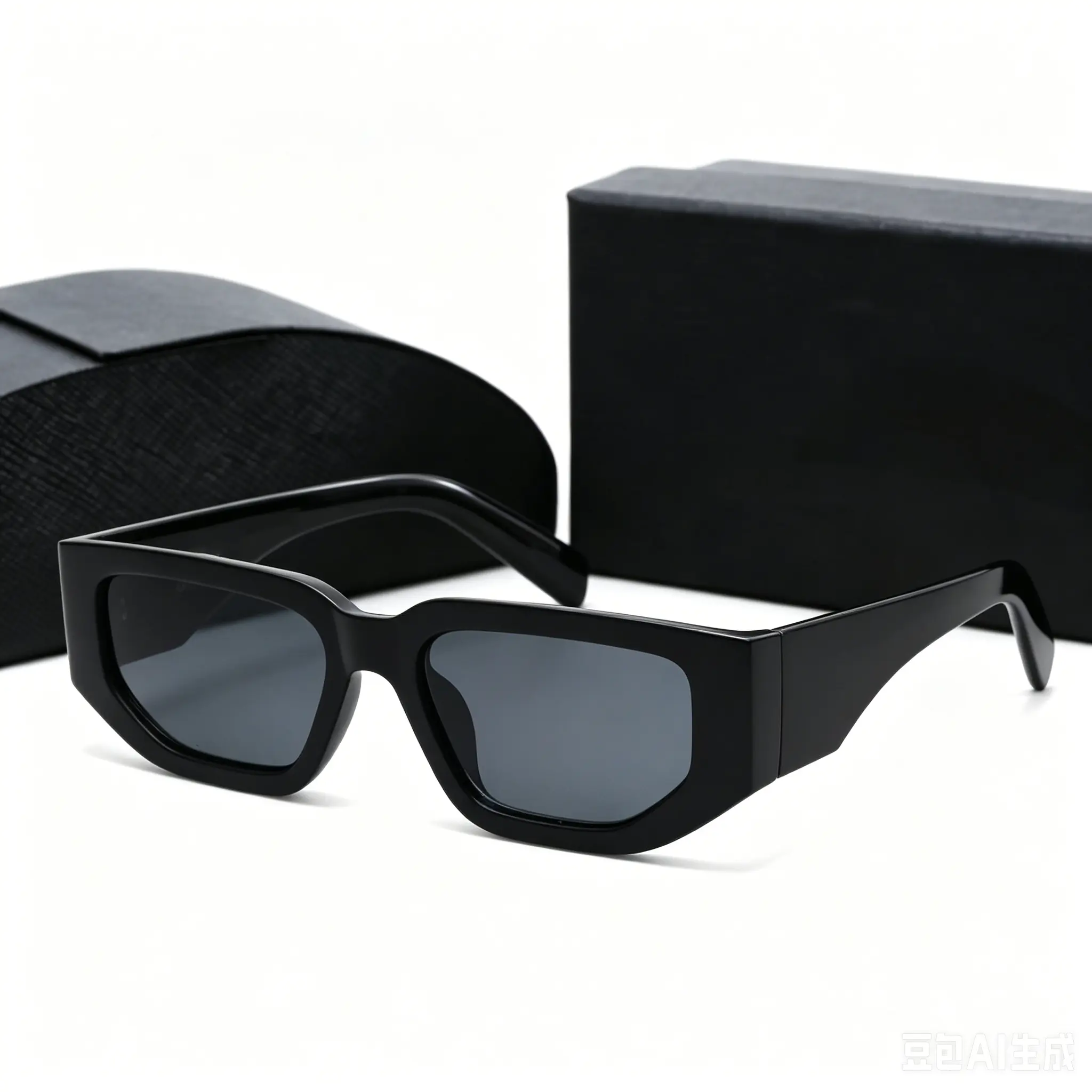 Women's Retro Thick Square Sunglasses - Men's Trendy Wide-Frame Y2K Punk Eyewear with UV 400 Protection