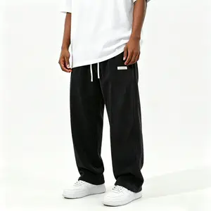 Men’s retro corduroy casual pants, loose straight cut, breathable fabric, new for spring/autumn