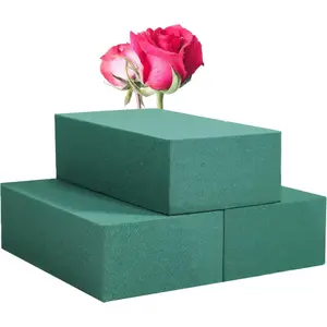 Free shipping/3p Pack of 3 Floral Foam Blocks - 5.5"L x 3.1"W x 1.7"H - Green Wet & Dry Flower Foam for Fresh & Artificial Flower Arrangement, Plant Foam, & Crafts
