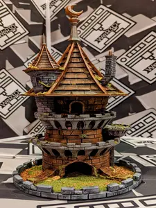 Xl 11.5 inches fates end wizard dice tower resin | 8k resolution | high detail  | dnd | fantasy | rpg tabletop | personalization available