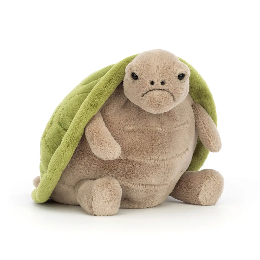 Jellycat Turtle Plush – Cute Soft Turtle Stuffed Animal, Adorable Green Shell Sea Turtle Toy