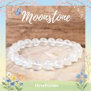 Radiant Rainbow Blue Moonstone Bracelet (4-12mm) | June Birthstone for Emotional Balance, New Beginnings & Inner Glow | Perfect Gift for Mom Feminine Energy Healing Ethereal Spiritual