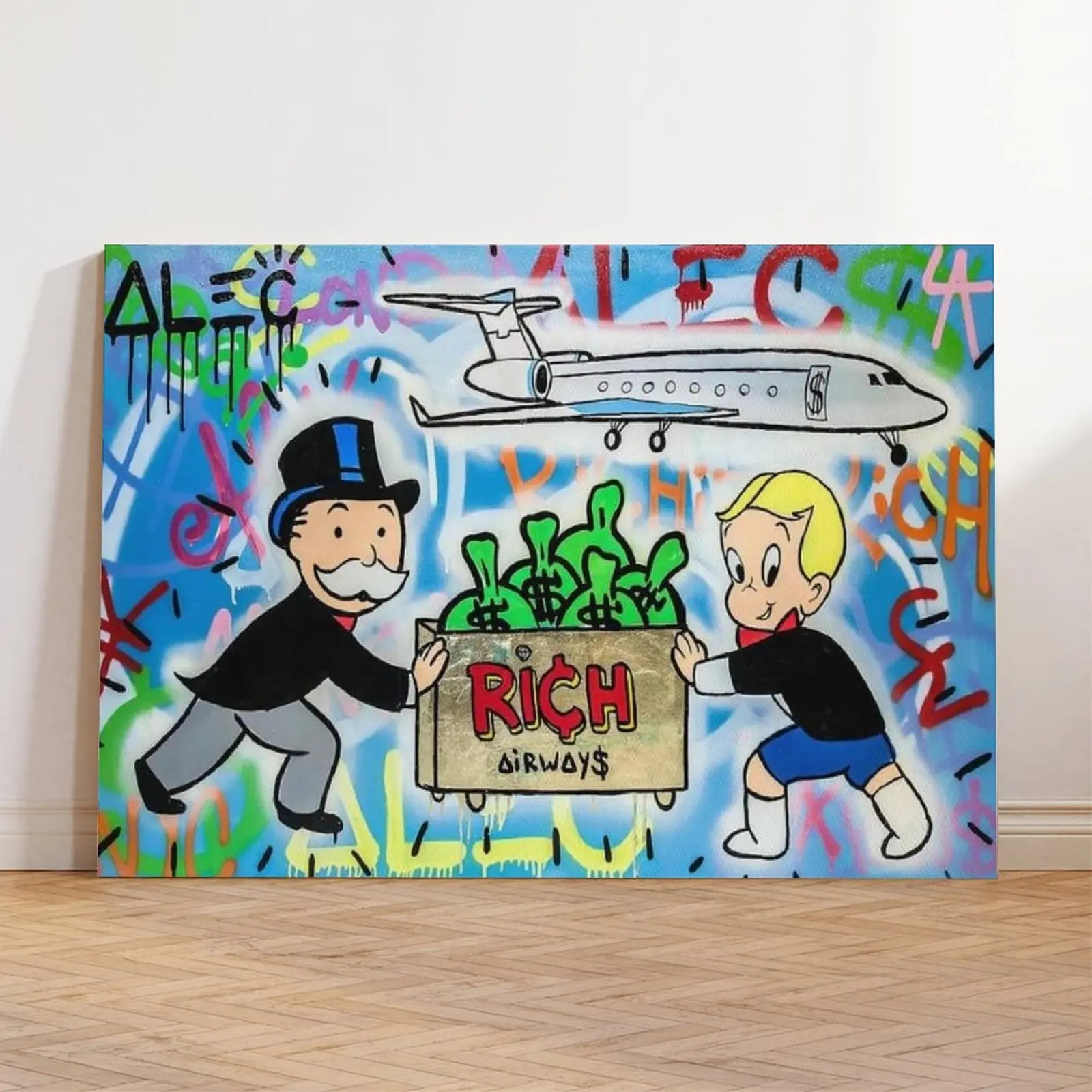 Monopolys Funny Cartoonand Money Canvas Art Poster Wall Art Picture Print Modern Art Living Room Decor Posters,bedroom Canvas Posters Kitchen Box
