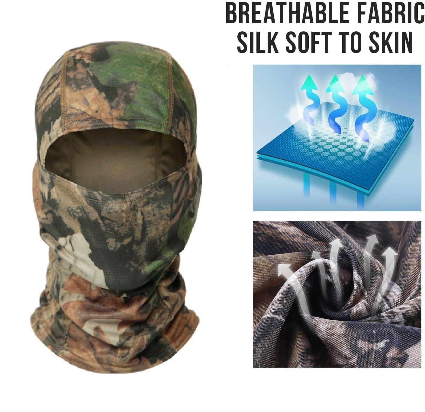 5-Pack Tactical Camo Balaclava Set - UV Protection Face Mask & Neck Gaiter | Breathable Full Face Cover for Hunting, Fishing, Cycling & Outdoor Sports - Unisex