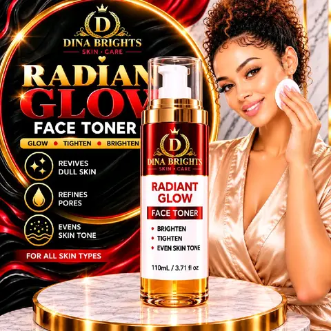 RADIANT GLOW STRONG BRIGHTENING FACE TONER – CLARIFYING GLOW BOOST FOR DULLNESS, DARK SPOTS & FRESH-LOOKING SKIN.
