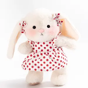 Getahug Jointed Bunny Plush Toy, 12 Inches Polka Dot Dress Stuffed Animal, 100% Handcrafted with Love, 1×Gift Box, 30-Day Hassle-Free Returns and Exchanges