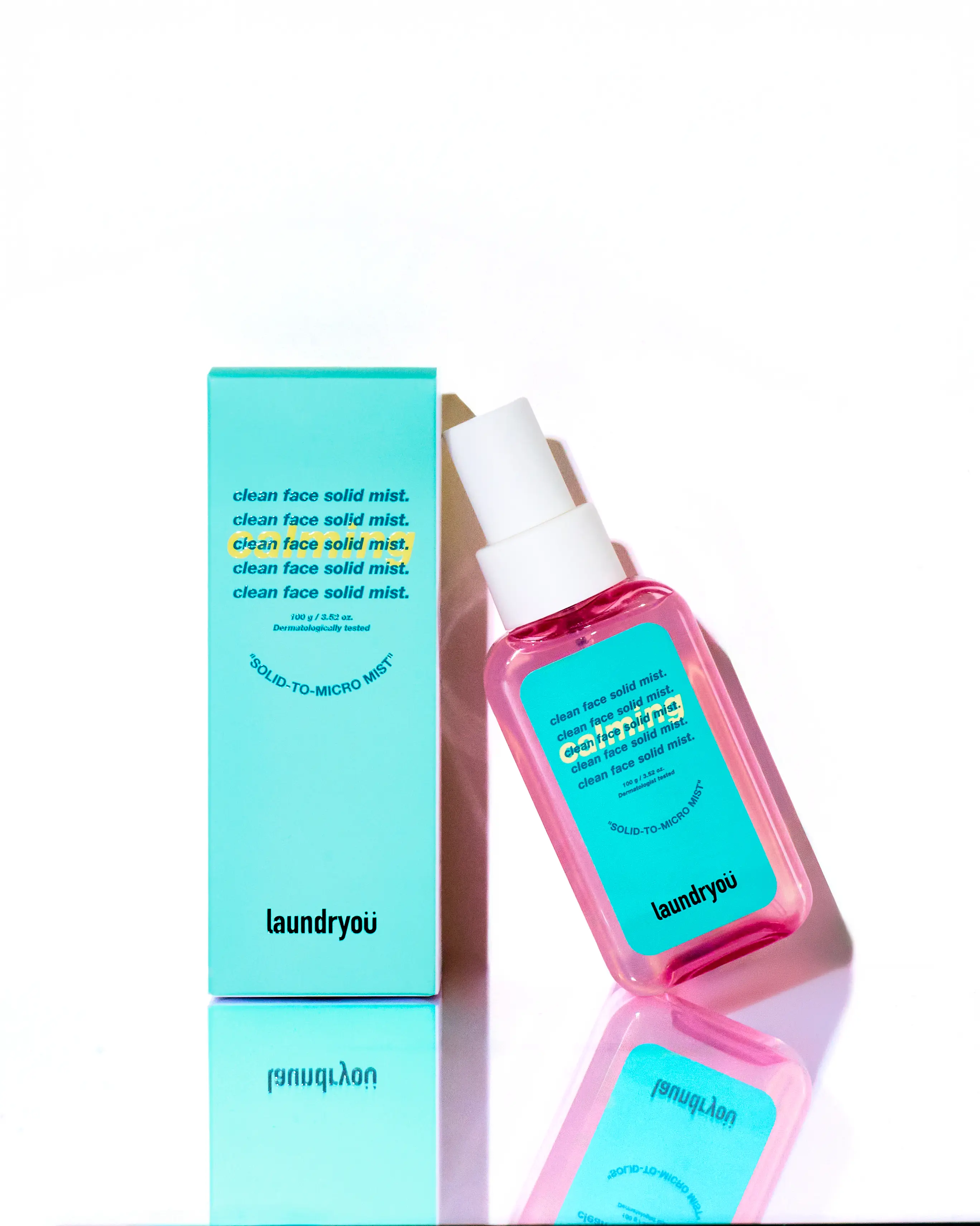 Laundryou Probiotic Hydrating Jelly Mist - Calming and Moisturizing Barrier Support Spray, Fragrance Free Daytime Moisturizer for Acne Prone & Dry Skin, Lightweight Korean Skincare, 3.38 fl oz, Moisturizers, Soothing, Facial, Everyday Mild Care, Bottle