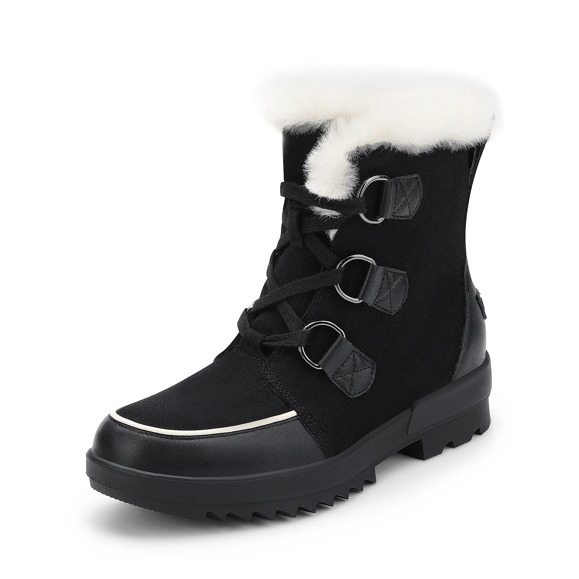 Dream Pairs Women's Soft Suede Low Shaft Ankle Snow Boots - Water-Resistant Lace-Up Insulated Winter Footwear with Warm Fur Lining, Anti-Slip All Weather Grip Sole, Low Shaft Design, Plush, Walking Shoes, Waterproof, Ankle Length