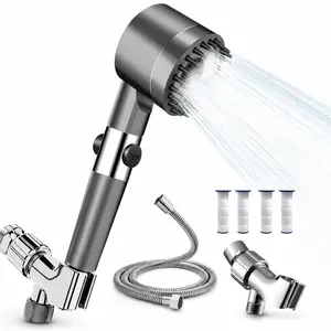 3 Modes Filter Powerful Shower Head Massage Spa High Pressure Water Saving Handheld Showerhead with ON/OFF Switch for Bathroom