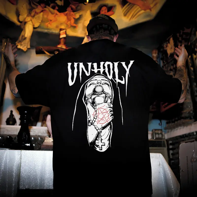 UNHOLY Nun Grab,BAD GIRL,GOD tshirt,hoodie,sweatshirt,gift for her,him,women,summer outfits, style, streetwear, top, vintage graphic tees,Mother day,Aesthetic,Trendy,Unisex,90S,Tatoo,daily wear,short sleeve,neck tee