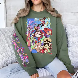 Vintage Cartoon Sweatshirt/Hoodie, Funny Circus Characters Tshirt, Anime Tshirts
