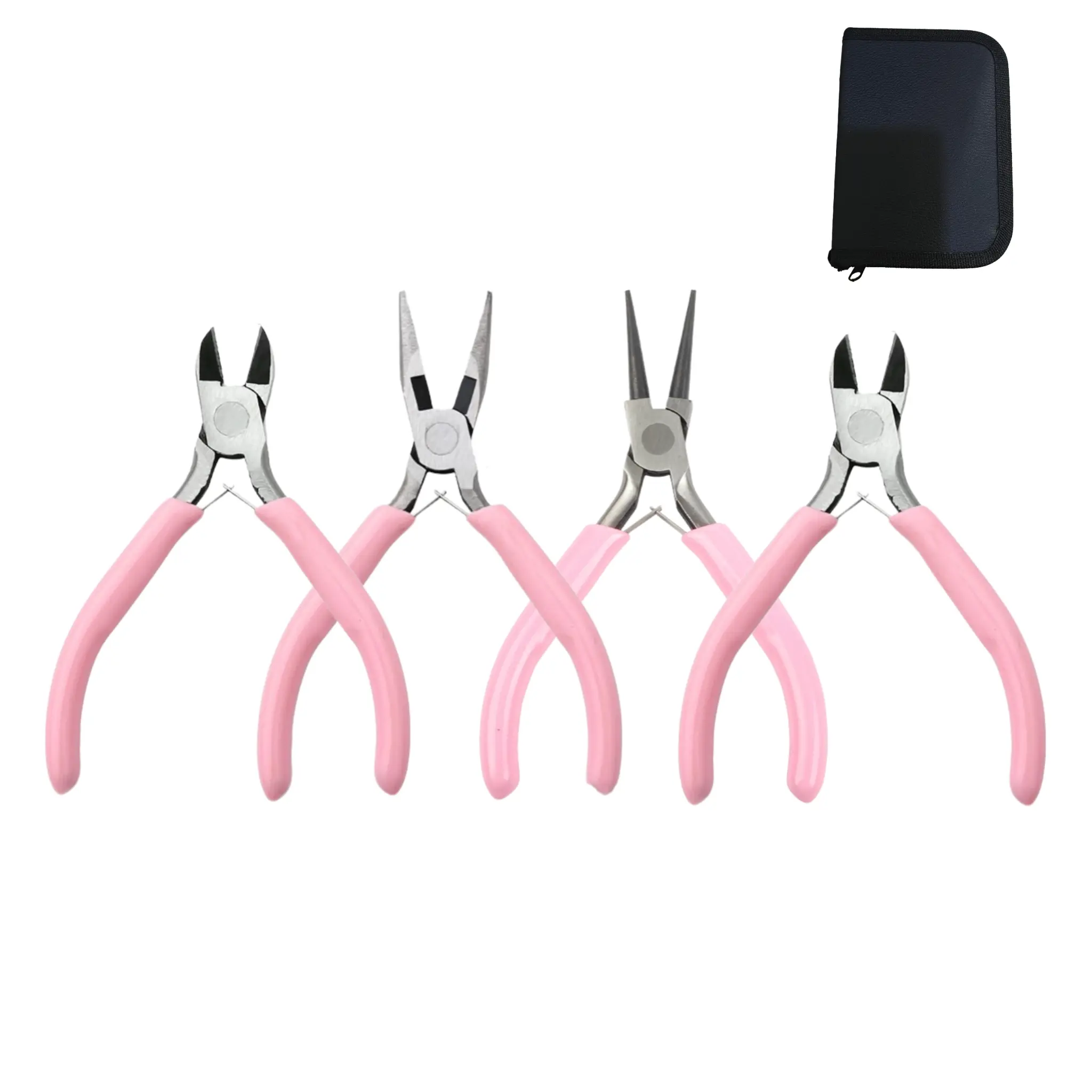 Pointed Nose Pliers Set, DIY Jewelry Making Tools, Multifunctional Round Head Mini Beading Tool for Home & Professional Use, Hand Tools