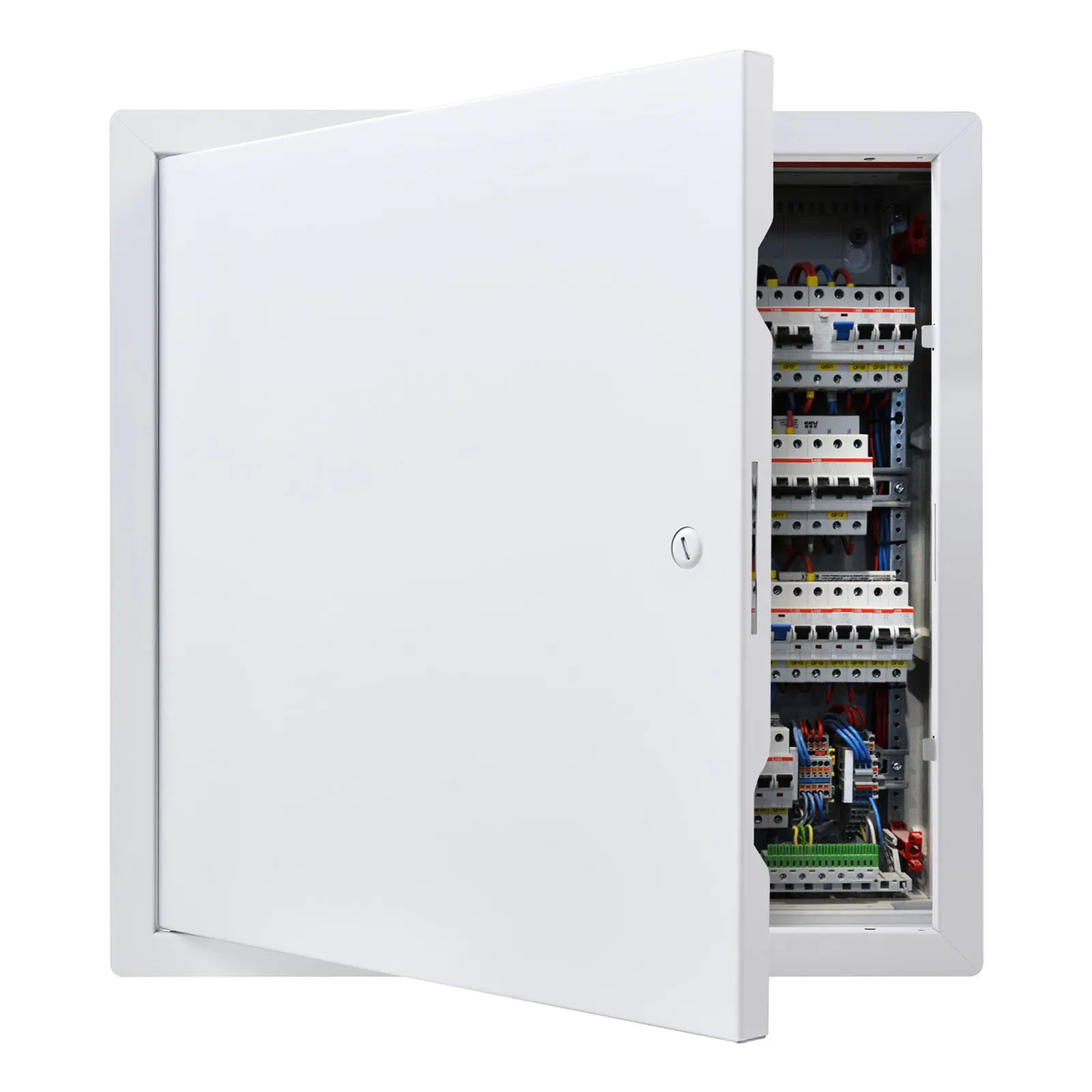 【SummerFinds】VEVOR Access Panel for Drywall, 15.2 x 15.2 in Galvanized Steel Access Door, Easy Install Hinged Service Panel with Screwdriver Latch, for Ceiling Plumbing Electrical, 14.4 x 14.4 in Cutout Size White
