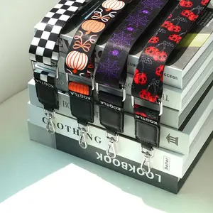 Purse Strap, 1.5" Wide Silver Alloy Buckle Floral Printing Crossbody Shoulder Strap for Bag Handbag Crossbody Bags