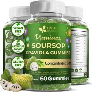【FreshDrinkUS】 Premium Soursop Graviola Gummies – 60 Gummies, 30 Days Supply – 10-in-1 Superfood with Sea Moss, Turmeric, Ashwagandha & Elderberry – Vegan, Non-GMO, Gluten-Free Daily Immune & Wellness Support #Clearance Sale