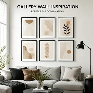 3 Pack Black Aluminum Picture Frames 50x70cm, Modern Poster Frames for Wall Art & Gallery Wall Decor