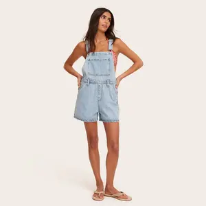 Women's Denim Shortalls - Parke Light Wash L