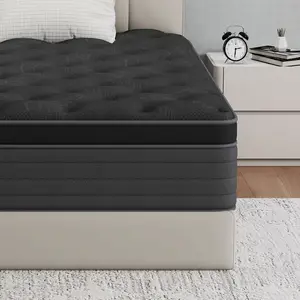 【summergarden】 12/14 Inch Firm Hybrid Queen Size Mattress in a Box, Strong Edge Support, Motion Isolation, with 7-Zones Pocket Springs, Fiberglass-Free, Pressure Relief, CertiPUR-US