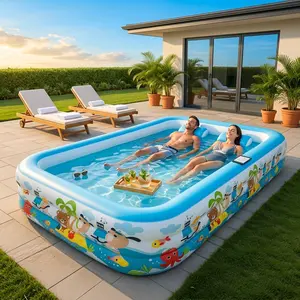 1.76mD9145507730Portable inflatable swimming pool for home and outdoor use, upgraded with thickened PVC material, extra-large summer water park, suitable for home, backyard, and balcony.