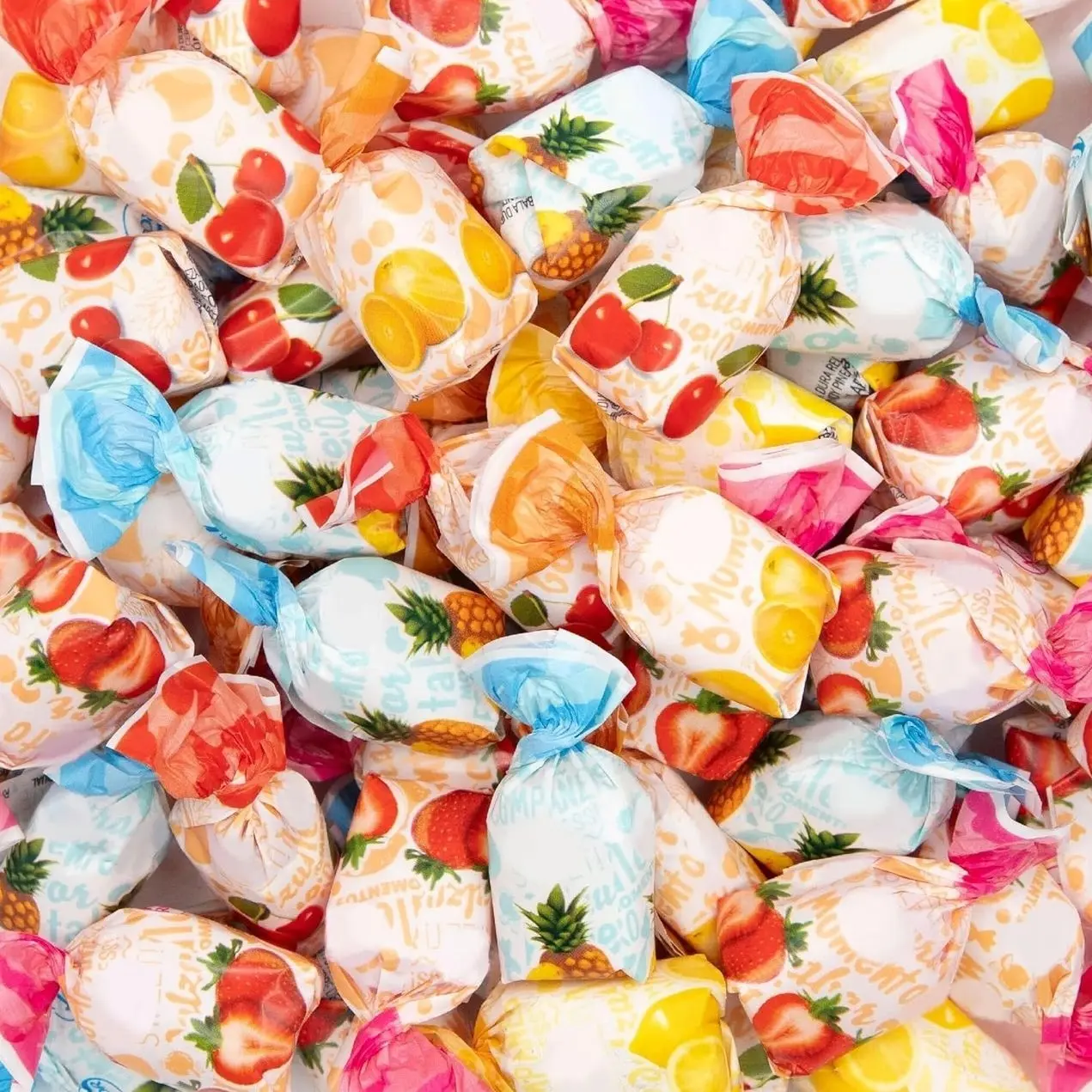 Arcor Fruit Filled Hard Candy | 2 Pound Bulk Bag | Assorted Fruit Flavors | Individually Wrapped Bon Bons Candy for Office and Parties | Orange, Cherry, Lemon, Strawberry, Pineapple