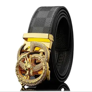 Mens brand Genuine Leather Belts Genuine Leather Waist Belt Brand Genuine Leather Strap Mens Automatic Belt