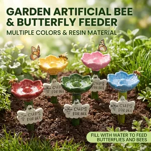 Cherry Blossom Artificial Flower Sculpture, Garden & Flower Pot Decor, Water Holding Petals, Bee & Butterfly Feeder, Perfect Gift