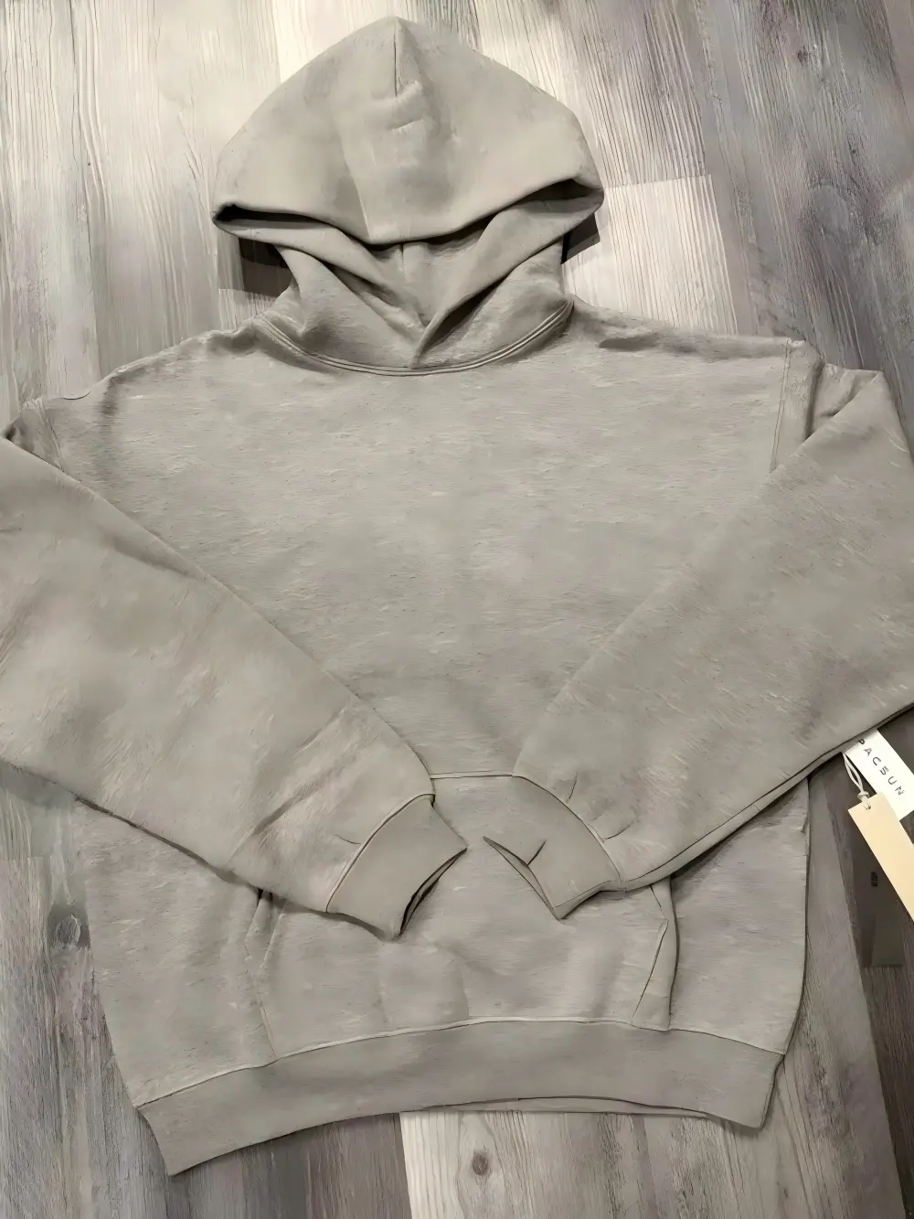 Casual Pullover Hoodie in Dark Oatmeal, Long Sleeve Top Made from a Stretchy Cotton Blend with a Kangaroo Pocket, Tops, Sweatshirts, Ribbed, Classic, Stretch, Loose, Hem Black Stylish