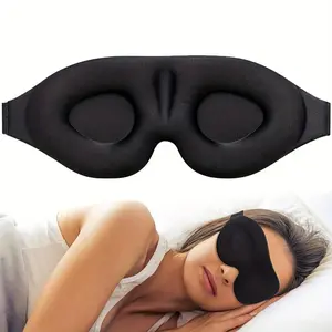 3D Sleep Eye Mask, Adjustable Breathable Soft Lightweight Light-Blocking Eye Cover, Sleeping Mask for Travel, Airplane, Office and Home