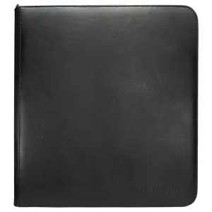 Vivid Black 12-Pocket Zippered PRO-BINDER® Album