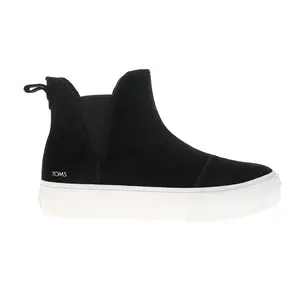 TOMS Womens Fenix Round Toe Pull On Casual Boots Ankle Low Heel 1-2" - Black