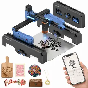 Artilume T1-P Laser Engraver, 3s Setup, APP Control, Foldable Design with 8cm Height Extension, Portable Laser Cutter for Beginners, 200×150mm Area, SummerVibes DIY Portable Engraving Machine