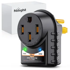 Nilight 30/50 Amp RV Surge Protector 125V 3750/6250W Adapter Plug with LED Indicator 30/50Amp 1050/3150 Joules 22500A/45000A Max Spike ETL Listed TT-30P TT-30R and 14-50P 14-50R Power Guard for RVs Camper Trailer