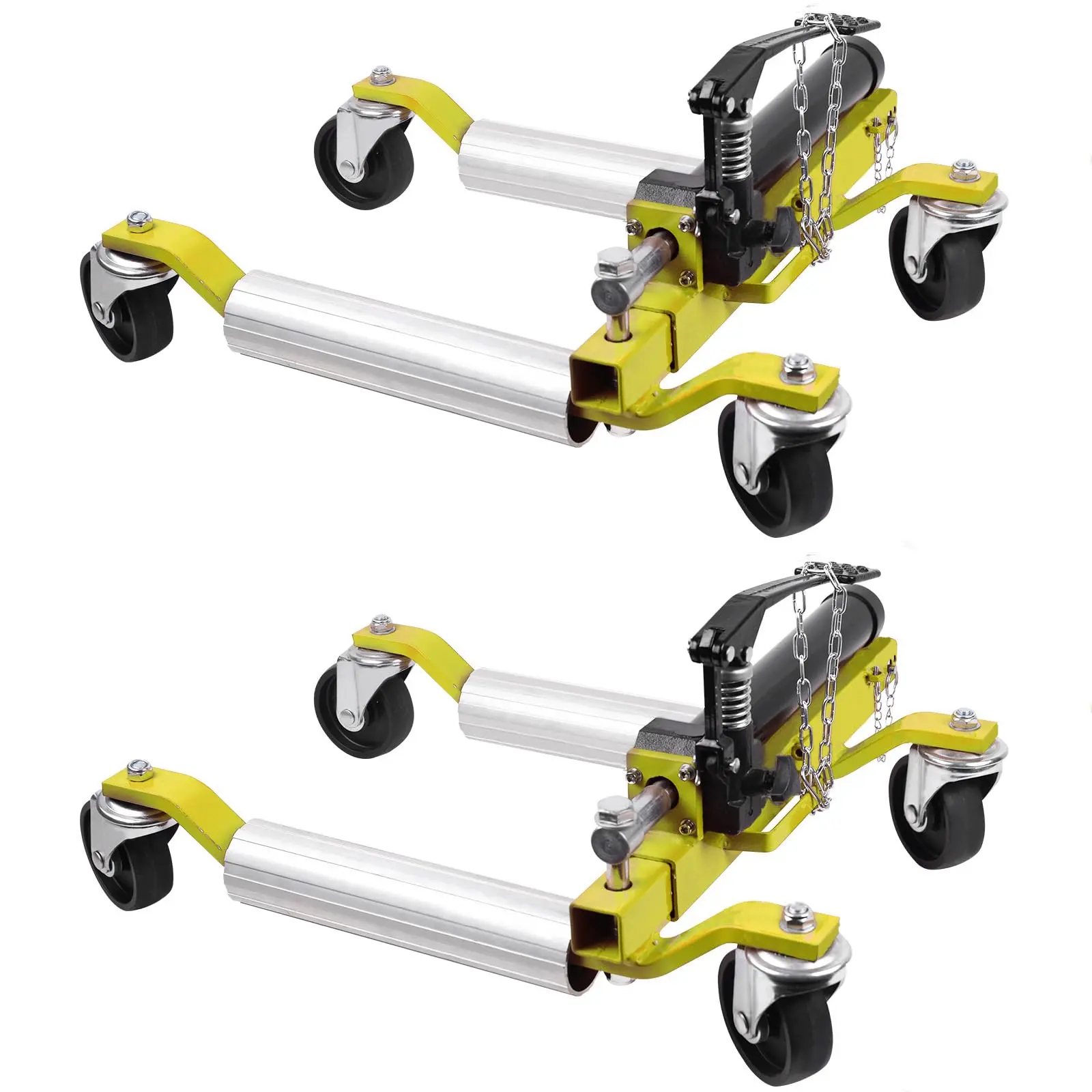GARVEE 2-Piece Car Wheel Dolly Set with 1500LBS Capacity & Hydraulic Tire Jack, Car Repair Tools for Truck Vehicle Positioning, Boosting Automotive Task Efficiency