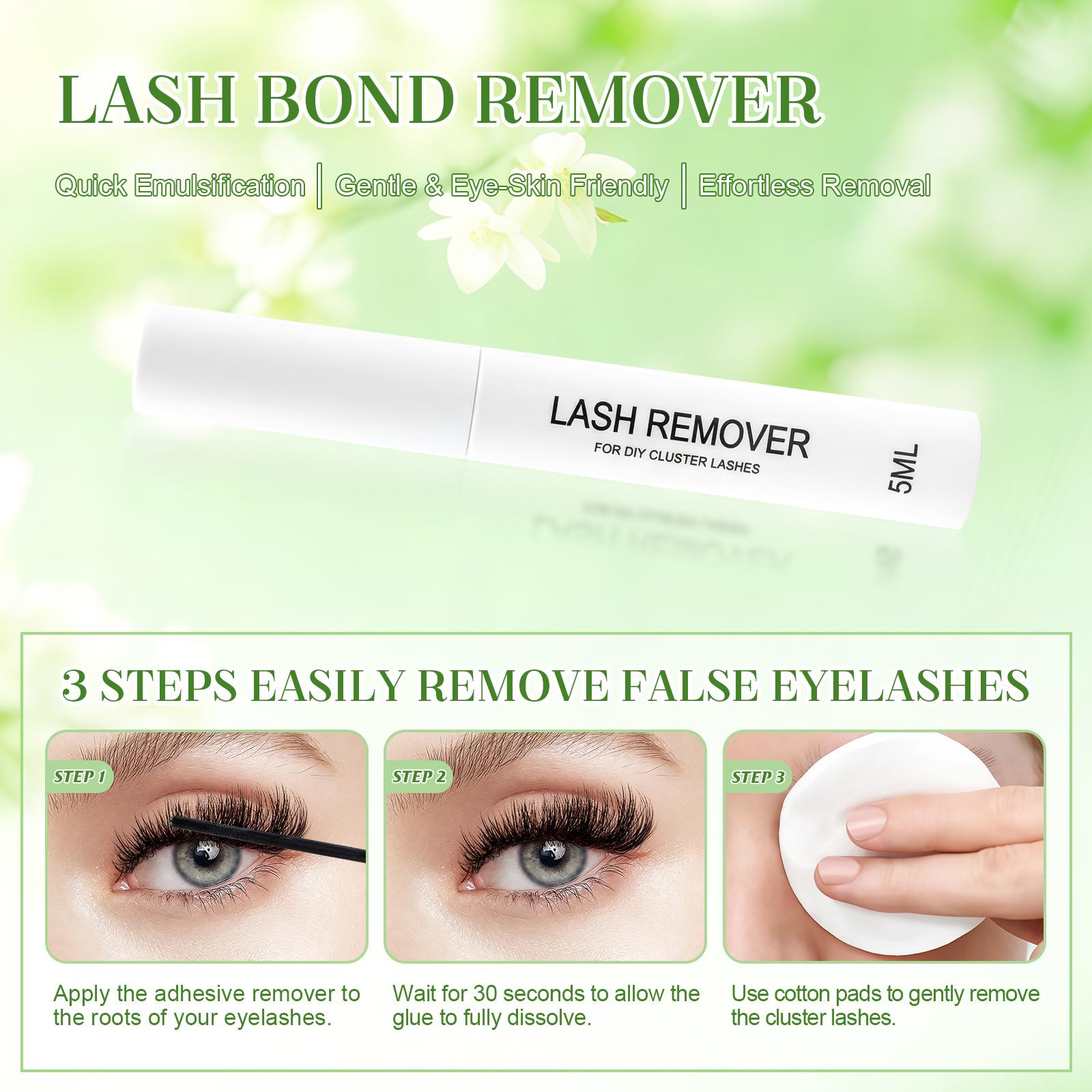 Lash Clusters DIY Eyelash Extensions 144 Clusters Lashes D Curl Natural Individual Lash Extensions with Waterproof Strong Hold Bond&Seal, Remover, Tweezers Mixed Tray False Eyelashes Soft & Strong Thin Band DIY at Home (10-18mm) Makeup Cosmetic